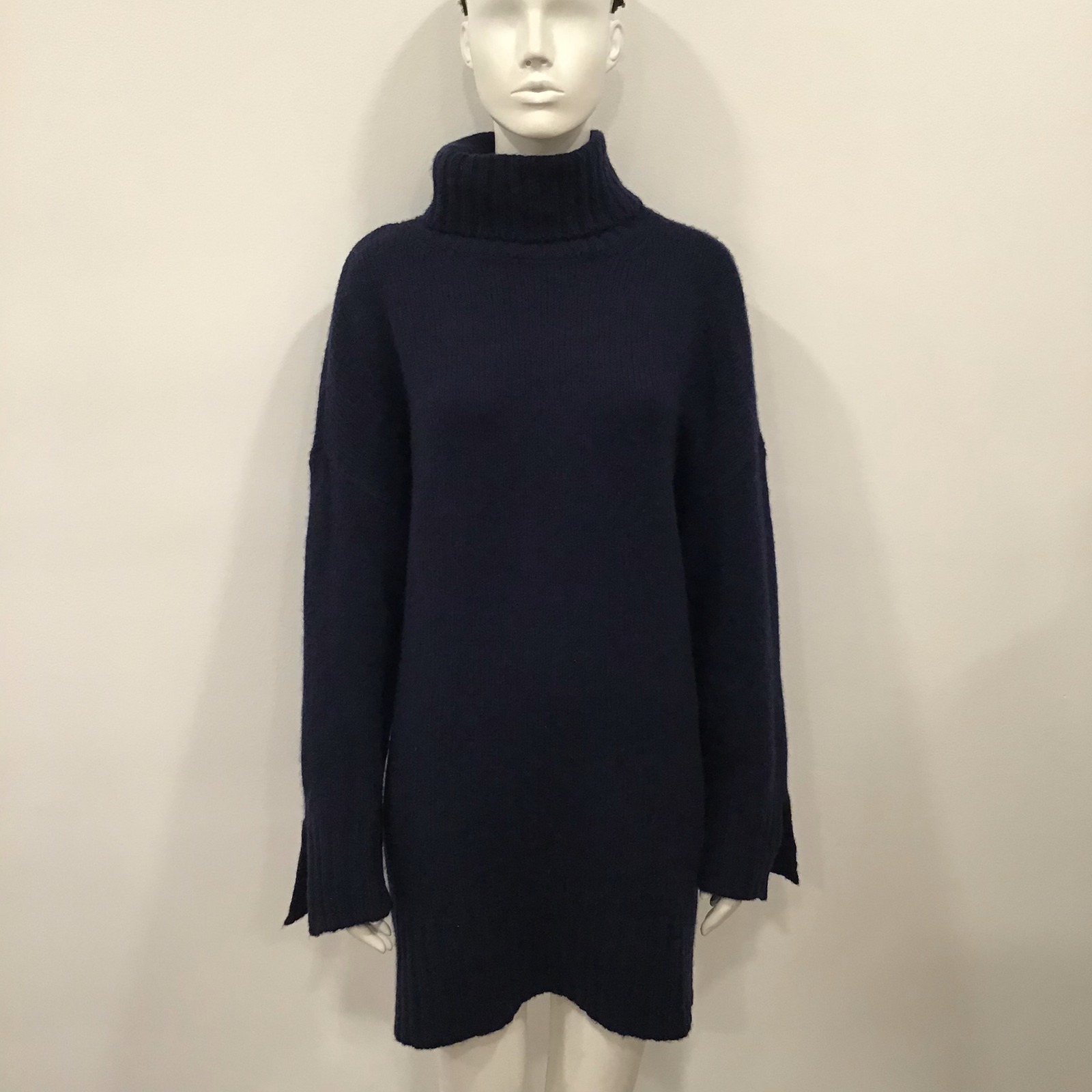 Favorite Daughter Sweater Dress Women Xs Navy Blue Good Oversized Cozy Knit $348
